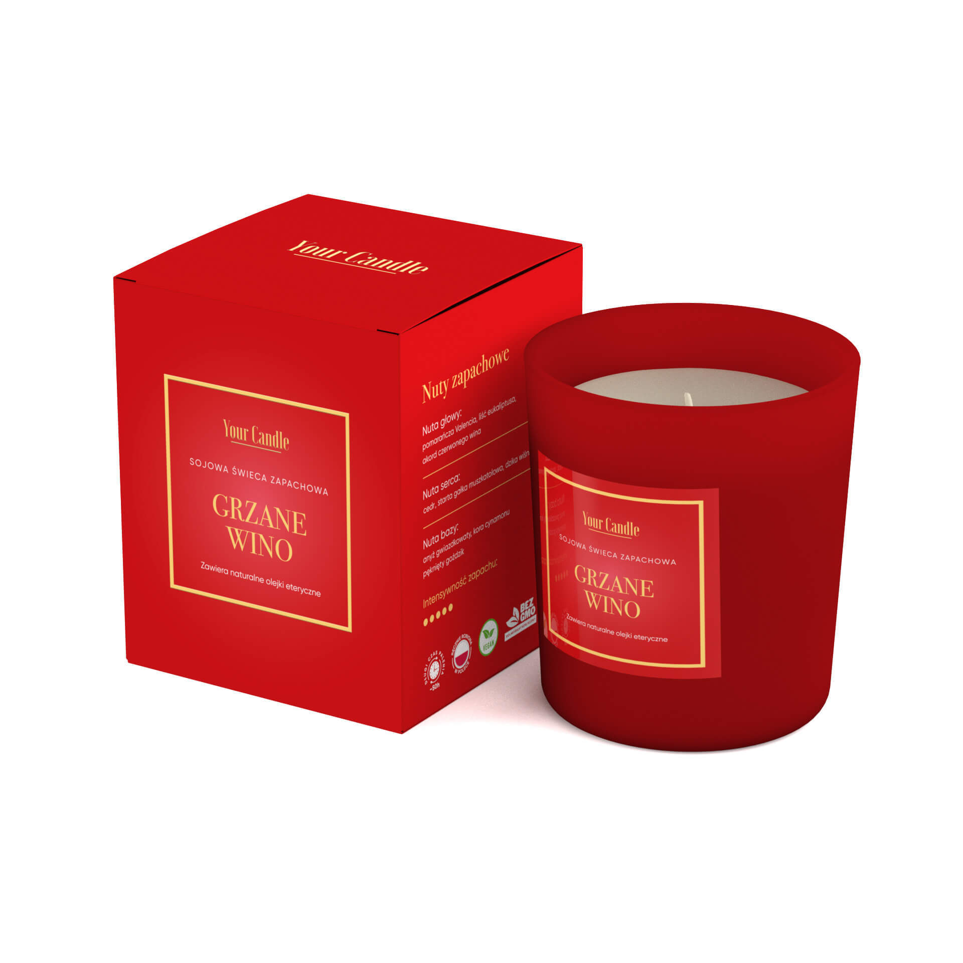 Set Your Candle Mature Wine, lumânare de soia, 210 ml + difuzor de parfum, 100 ml