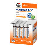 Doppelherz Shots Magneziu 400, lichid, aromă de portocale și lămâie, 25 ml x 20 fiole