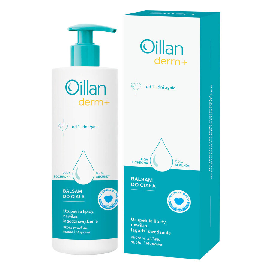 Set Oillan Derm+, lait corporel, dès le 1er jour, 2 x 400 ml