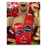 Set Old Spice Footballer, deodorant stick, Captain, 50 ml + gel de duș 3 în 1, Captain, 250 ml + deschizător de sticle