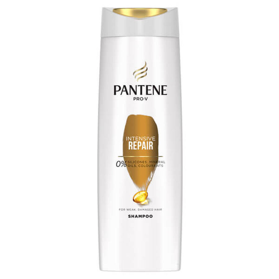 Pantene Intensive Repair Kit, șampon, 400 ml + balsam, 200 ml + ulei protector, 100 ml + fiole de păr, 3 x 15 ml + geantă de machiaj