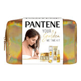 Pantene Intensive Repair Kit, shampoo, 400 ml + conditioner, 200 ml + protective oil, 100 ml + hair ampoules, 3 x 15 ml + make-up bag