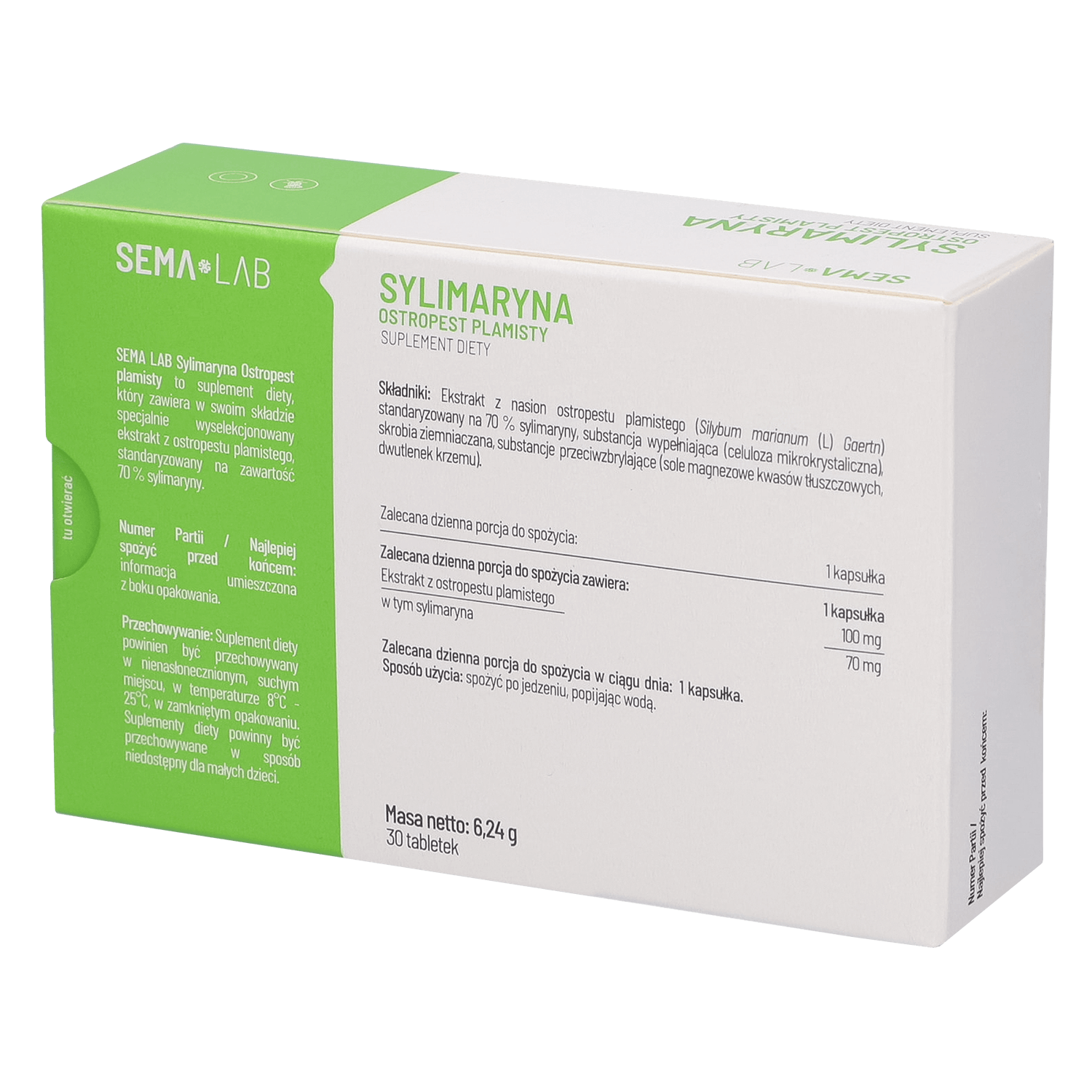 SEMA Lab Silymarin Thistle, 30 comprimate