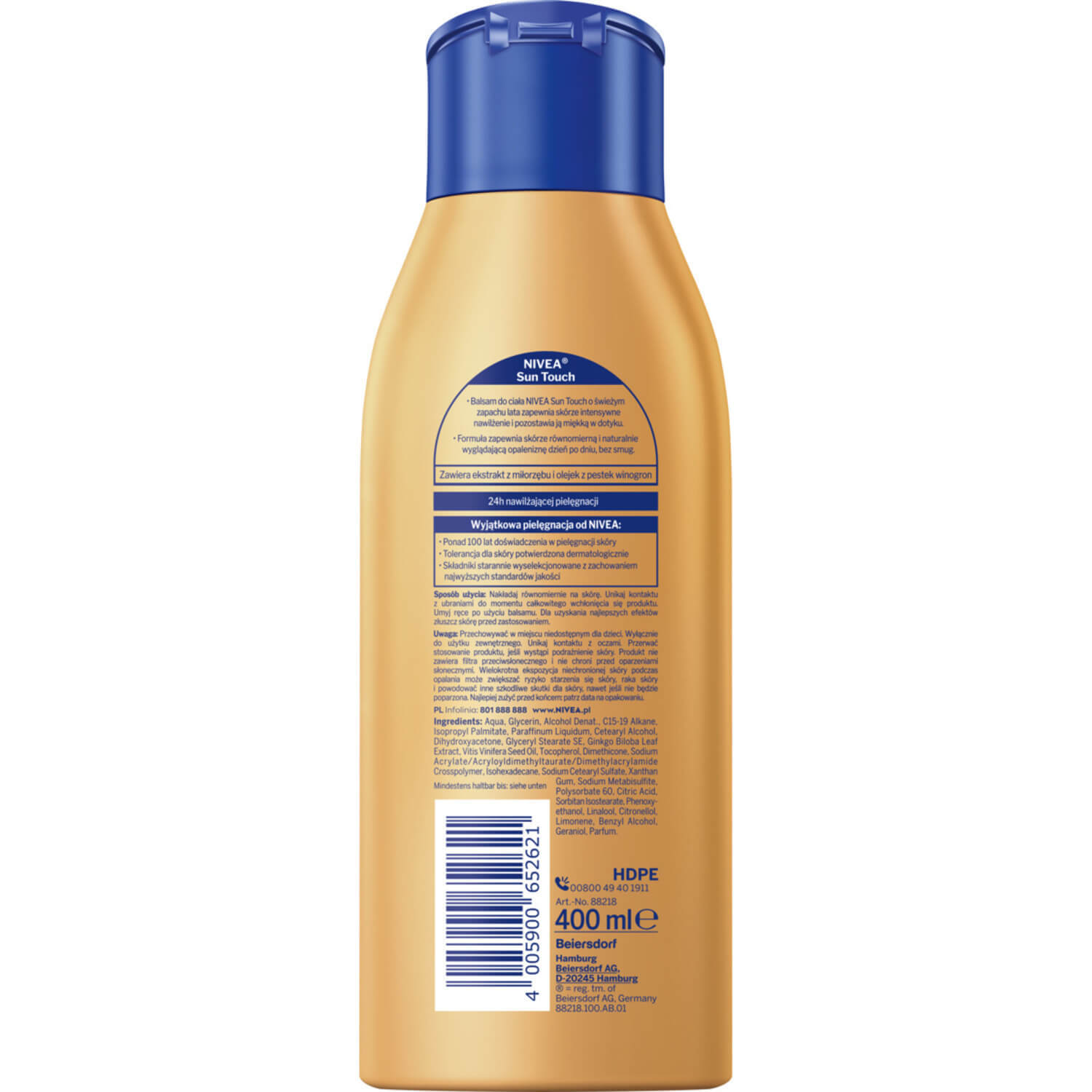 Nivea Sun Touch, Loțiune de corp bronzantă, 400 ml