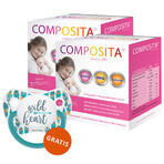 Composita Mama DHA set, 2 x 30 capsules + 2 x 60 DHA capsules + Canpol, mannequin, turquoise, 0-6 months, 1 free