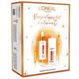 Kit clinic L'Oreal Revitalift, ser facial iluminator, 12% vitamina C pură, 30 ml + fluid iluminator, SPF 50+, 50 ml