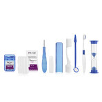 Feelo Ortho Kit, kit iniziale per persone con apparecchio ortodontico, blu