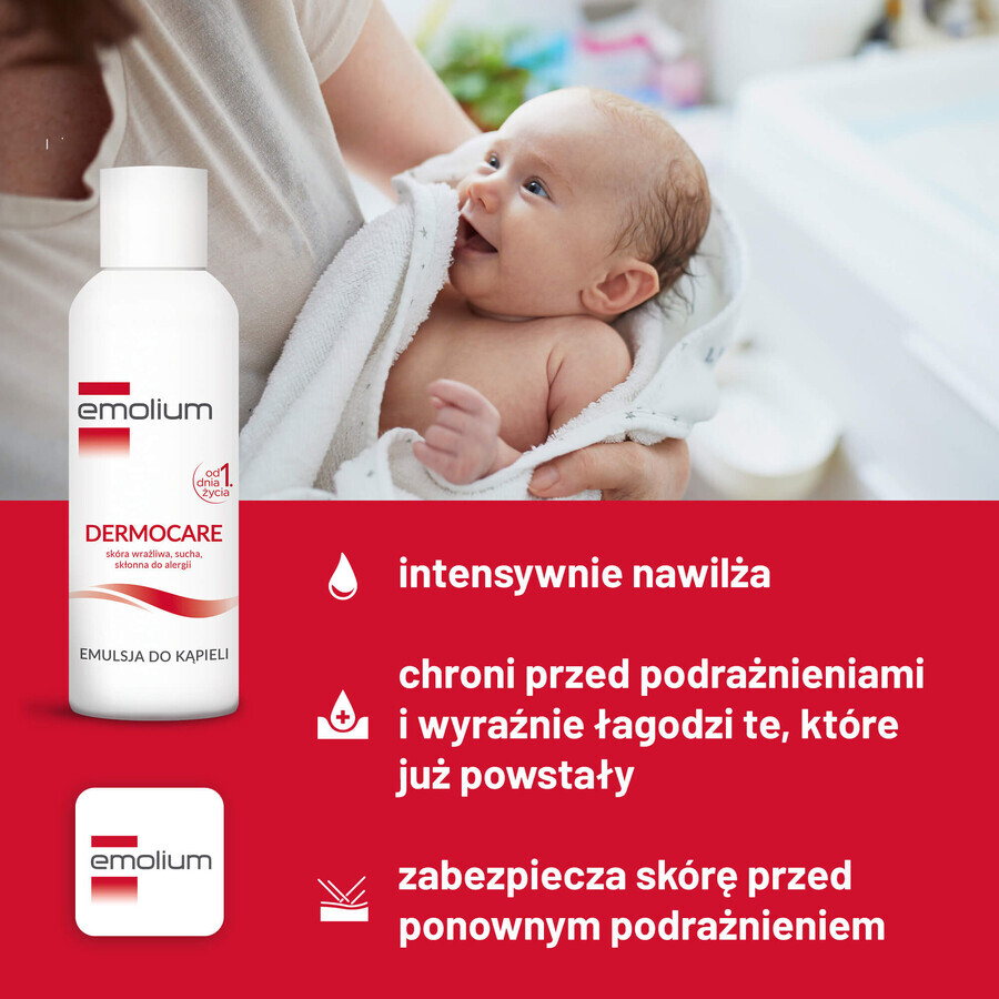 Emolium Dermocare verkleedset, bademulsie, 400 ml + lichaamsemulsie, 400 ml + crème, 75 ml