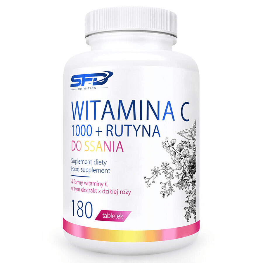 SFD Vitamine C 1000 + Rutine, 180 zuigtabletten