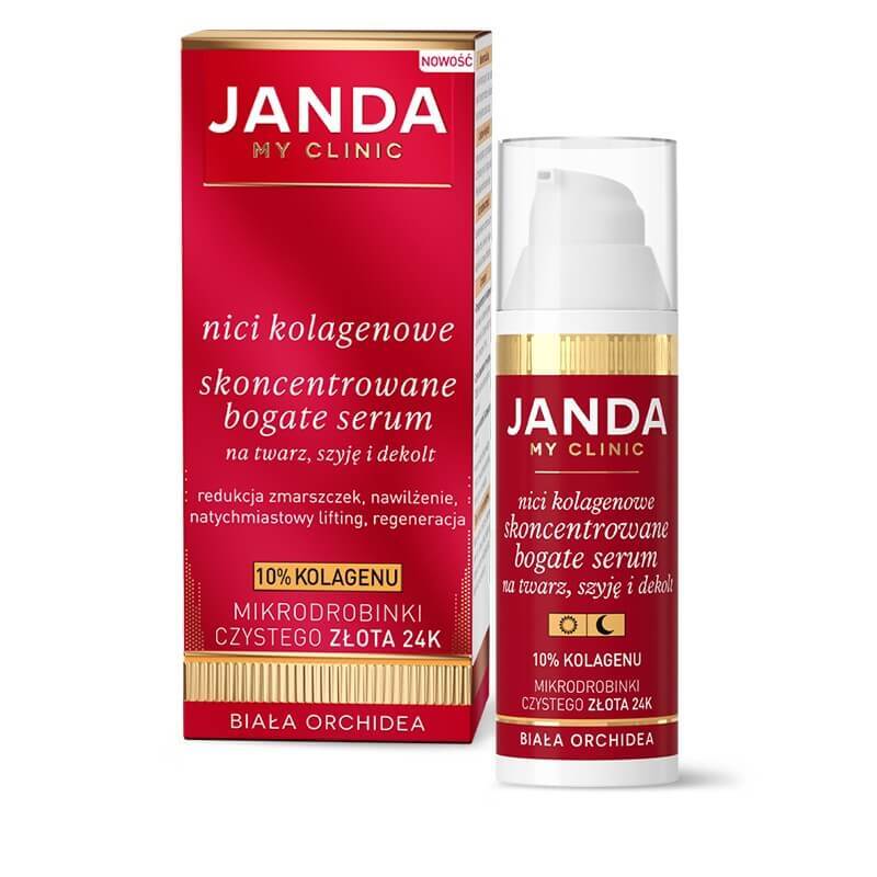 Janda My Clinic Collagen Threads, ser pentru față, gât, decolteu, 30 ml