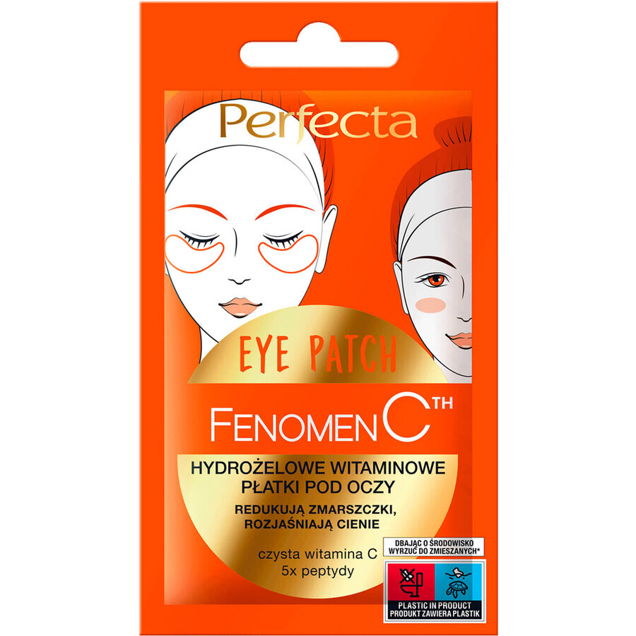 Perfecta Fenomen C, plasturi hidrogel cu vitamine pentru ochi, 1 pereche