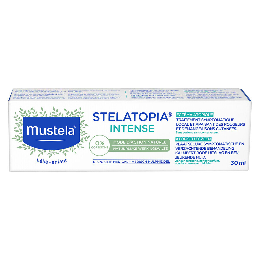 Mustela Stelatopia Intense, crème voor ezgema en atopische dermatitis, vanaf 1 maand, 30 ml