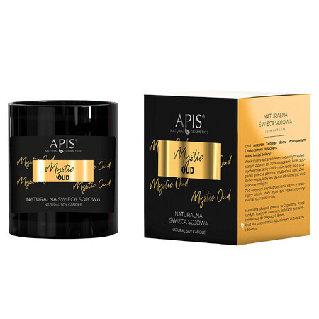 Apis Mystic Oud, vela de soja natural, 220 g