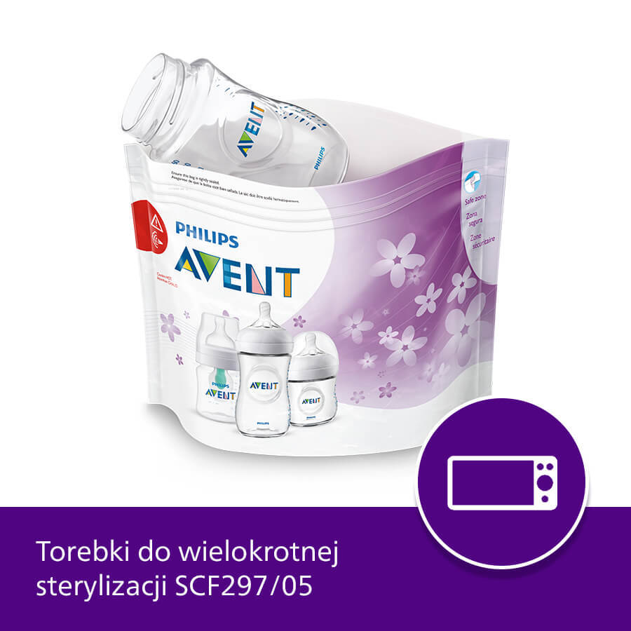 Avent, pungi pentru sterilizare la microunde, reutilizabile, SCF297/05, 5 bucăți