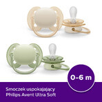 Avent Ultra Soft, suzetă, silicon, simetrică, neutră, SCF091/05, 0-6 luni, 2 bucăți