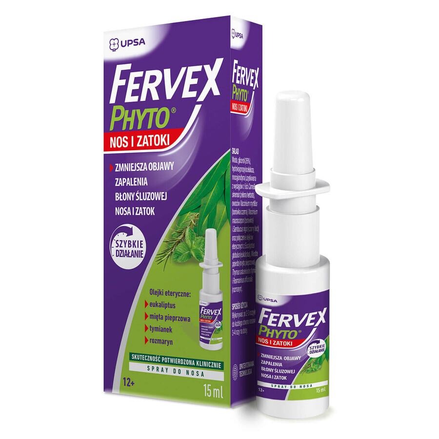 Fervex Phyto Nose and Sinuses, spray nazal, 15 ml