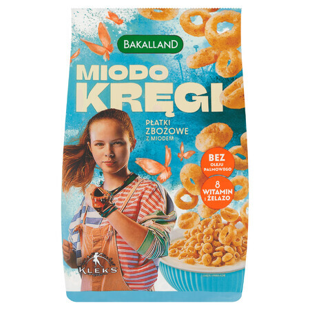 Bakalland Miodo Kręgi cereale pentru micul dejun, Blob, 250 g