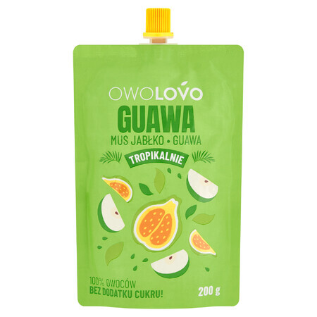 Owolovo Tropically Guava Mousse de mere și guava într-un tub, 200 g