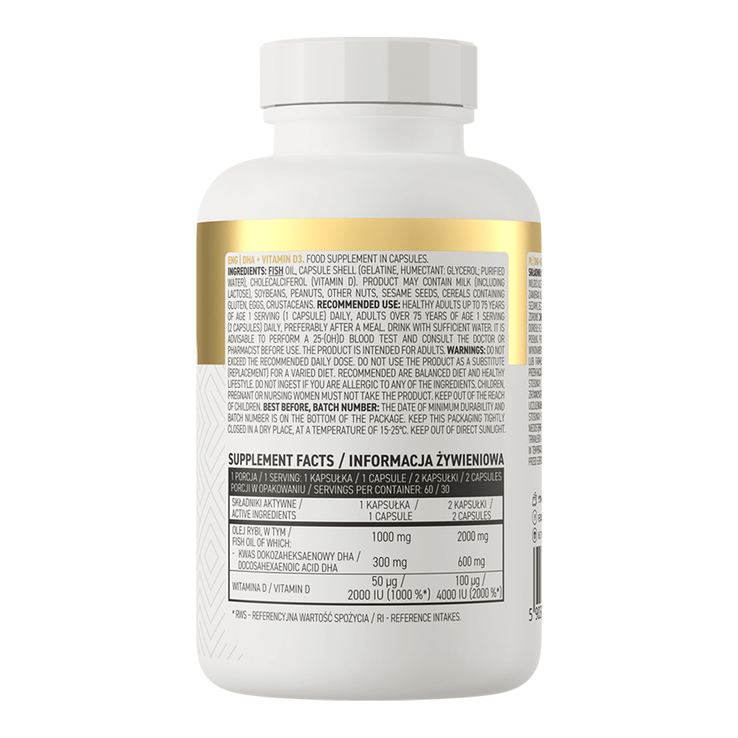 OstroVit DHA + Vitamina D3, 60 capsule