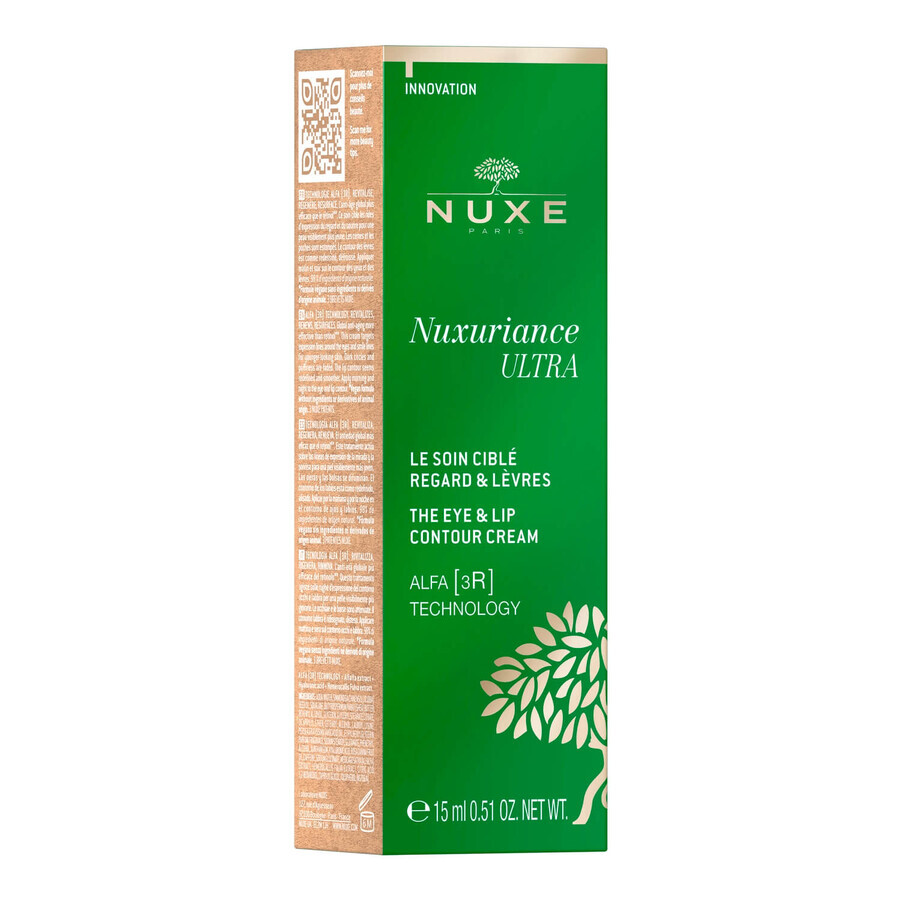 Nuxe Nuxuriance Ultra, cremă anti-îmbătrânire pentru zona ochilor și buzelor, 15 ml