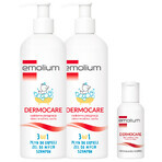 Emolium Dermocare 3-in-1 set, lotion de bain, gel lavant et shampooing, après 1 mois, 2 x 400 ml + émulsion de bain, 50 ml gratuit