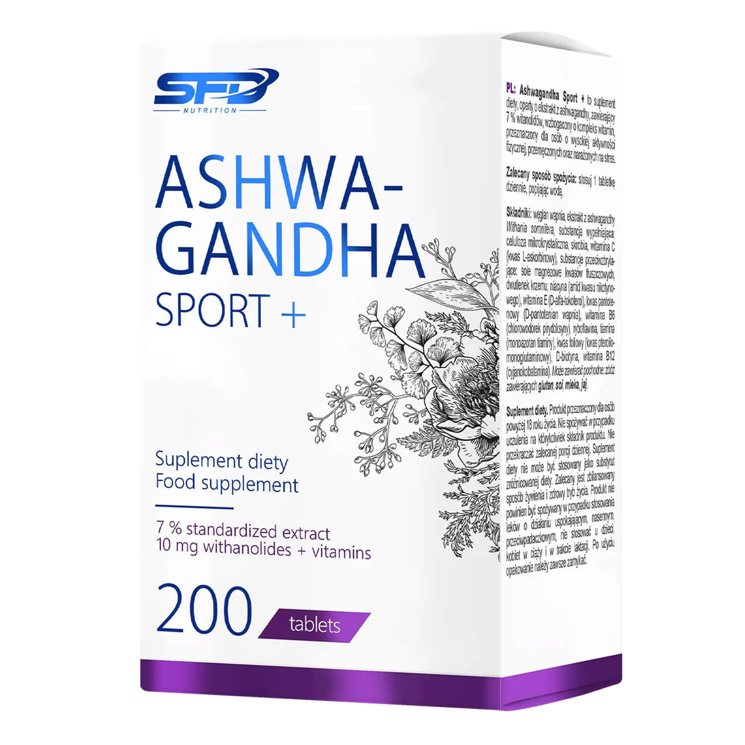 SFD Ashwagandha Sport+, 200 comprimate