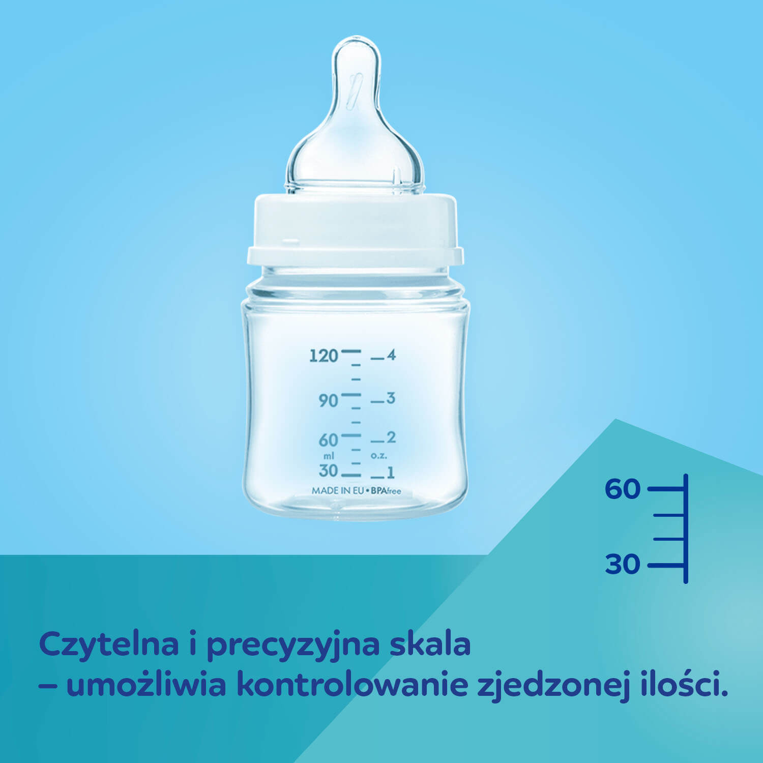 Canpol Babies EasyStart, anti-colică, sticlă cu gura largă, Mountains, bej, 35/242, de la naștere, 120 ml