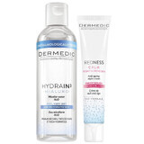 Set Dermedic Redness Calm, Anti-Falten-Nachtcreme, 40 ml + Hydrain 3 Hialuro, H2O Mizellenflüssigkeit, 100 ml