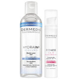 Set Dermedic Redness Calm, UV+ IR korrigierende Tagescreme, 40 ml + Hydrain 3 Hialuro, H2O mizellares Fluid, 100 ml