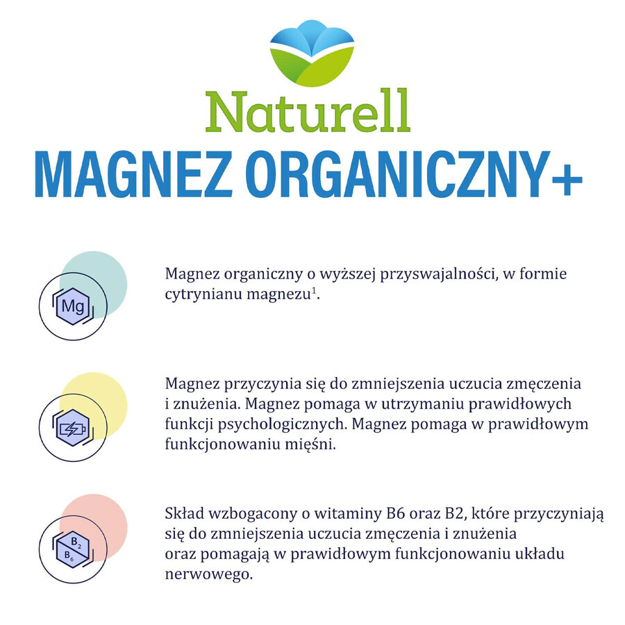 Naturell Organic Magnesium+, 100 capsules