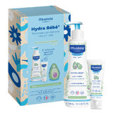 Set Mustela Hydra Bebe con aguacate ecológico, a partir del 1 día de edad, leche corporal, 300 ml + crema facial, 40 ml