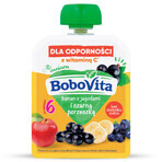 BoboVita Mousse într-un tub, banană cu afine și coacăze negre, după 6 luni, 80 g