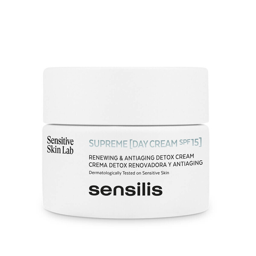 Set Sensilis Supreme Renewing&amp;Detox, cremă de zi, SPF15, 50 ml + cremă de ochi, 20 ml