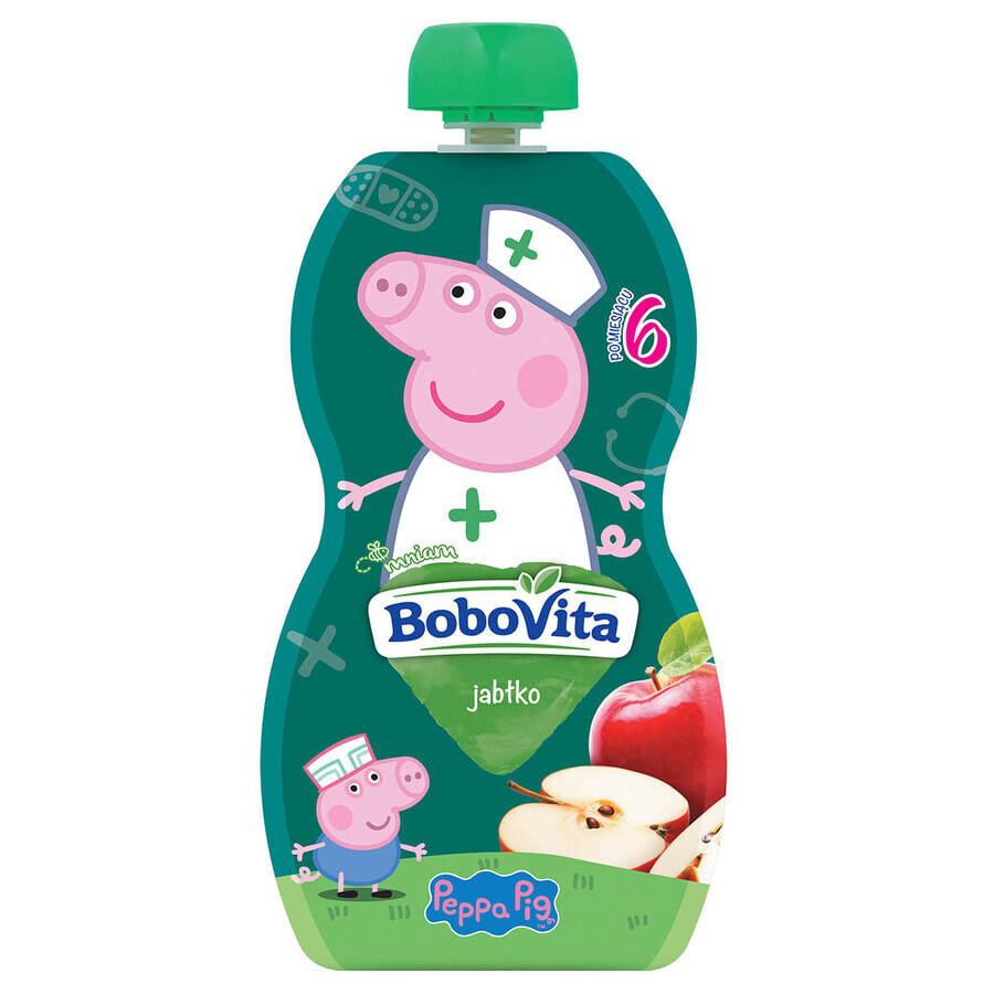 BoboVita Peppa Pig Mousse într-un tub, măr, după 6 luni, 100 g