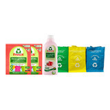 Frosch Pomegranate Fruit set, pudră de spălat țesături, 2 x 1,45 kg + balsam de rufe concentrat, 750 ml + saci pentru colectarea selectivă a deșeurilor gratuit