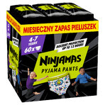 Pampers Ninjamas Pyjama Pants, couches pour garçons, 4-7 ans, 17-30 kg, 60 pcs