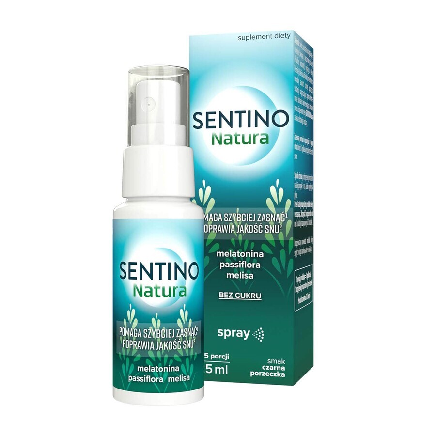 Sentino Natura, spray, aromă de coacăze negre, 25 ml