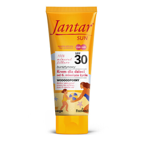 Farmona Jantar Sun, crema burtisina para niños a partir de 6 meses, resistente al agua, FPS 30, 50 ml