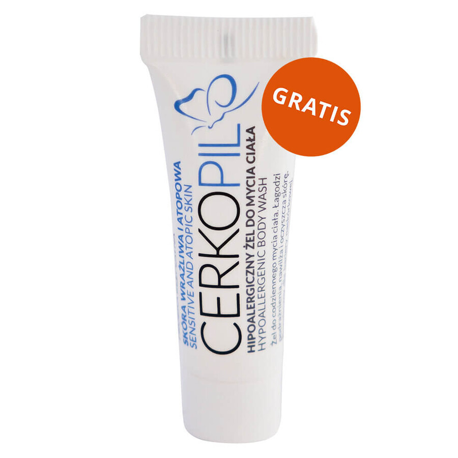 Cerkobalm, loțiune uree 10% cu niacinamidă și beta-caroten, 200 ml + gel hipoalergenic de spălare a corpului, 5 ml gratuit