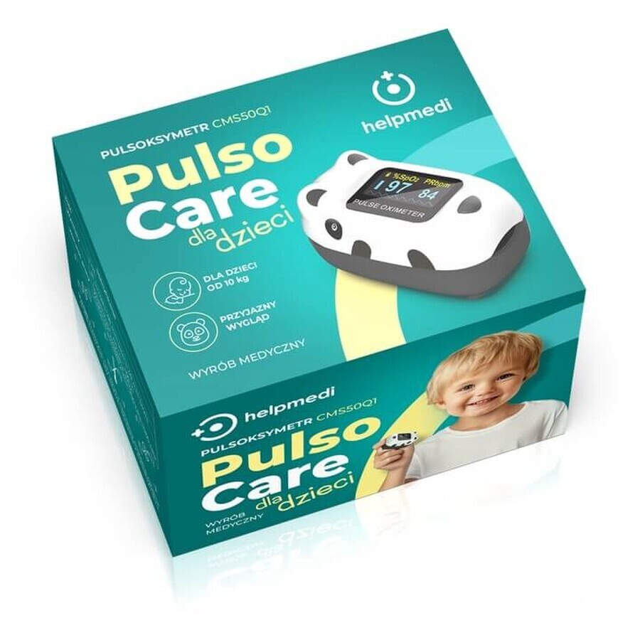 HelpMedi PulsoCare, puls oximetru pentru copii, panda