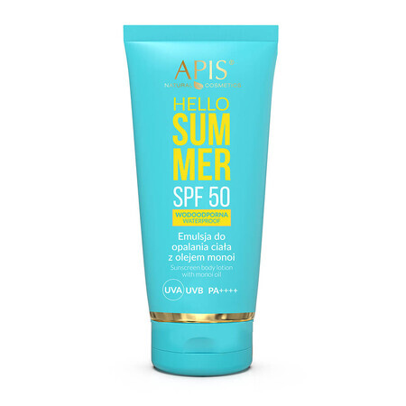 Apis Hello Summer, beach emulsion with monoi oil, SPF 50, 200 ml