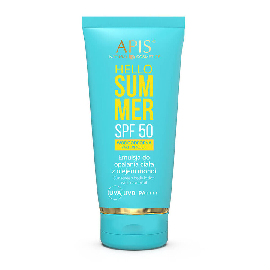 Apis Hello Summer, beach emulsion with monoi oil, SPF 50, 200 ml