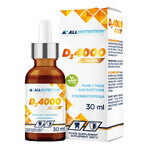 Allnutrition D3 4000 + K2 Gouttes, gouttes, 2 x 30 ml