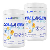 Allnutrition Collagen Pro set, goût orange, 2 x 400 g