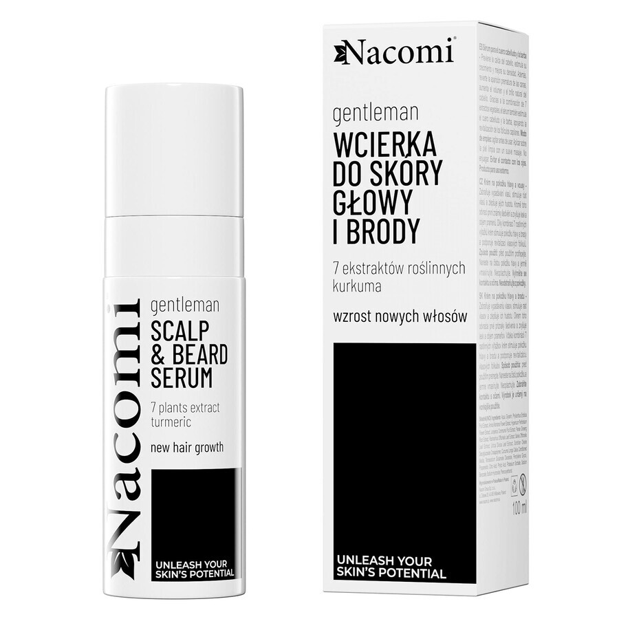 Nacomi Gentelman, massaggio per cuoio capelluto e barba, 100 ml