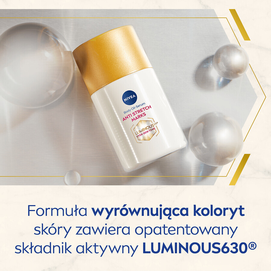 Nivea Luminous 630, olio-siero contro le smagliature, 100 ml