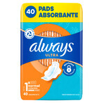 Always Ultra, șervețele sanitare cu aripi, mărimea 1, Normal, 40 buc