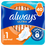 Always Ultra, șervețele sanitare cu aripi, mărimea 1, Normal, 40 buc