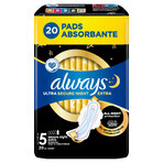 Always Ultra, maandverband met vleugels, maat 5, Secure Night Extra, 20 stuks