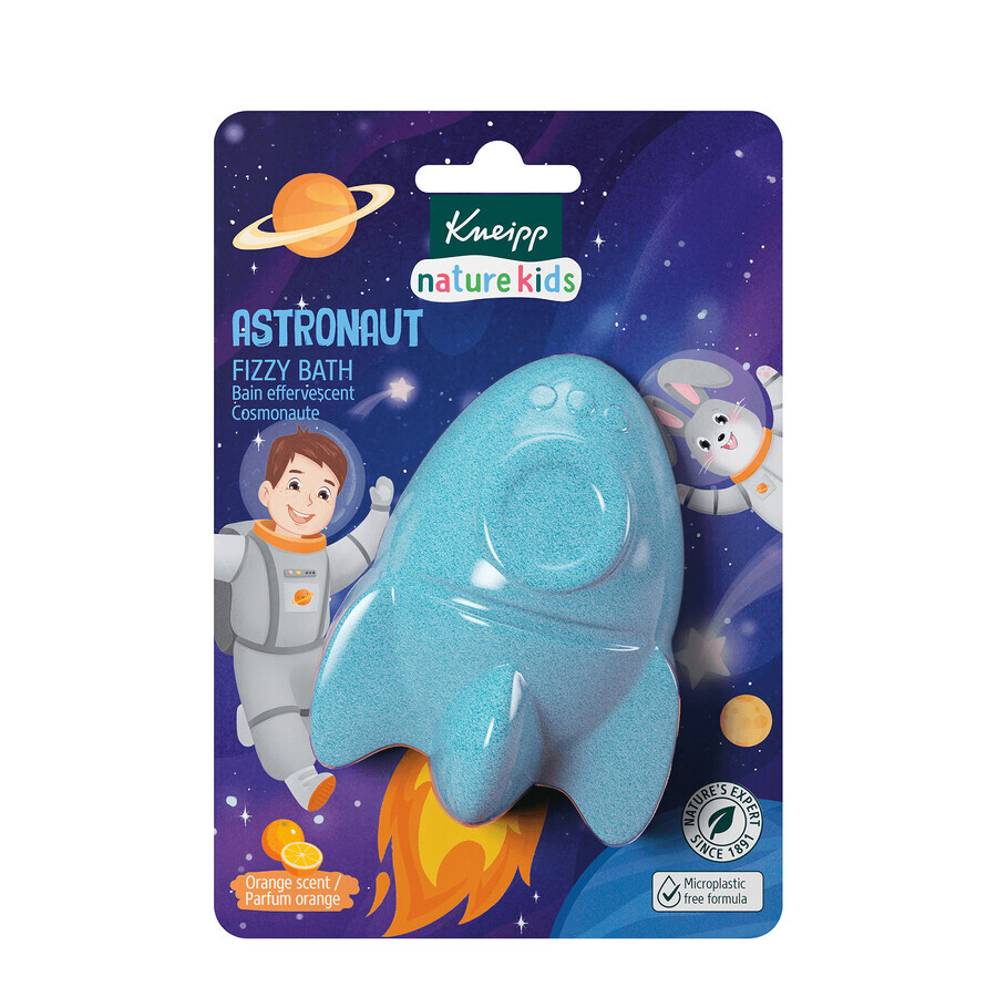 Kneipp Nature Kids Astronaut, figură de baie efervescentă pentru copii, portocaliu, 95 g